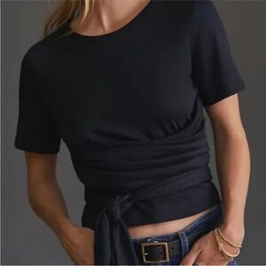 Pilcro Black Women's Wrap Top